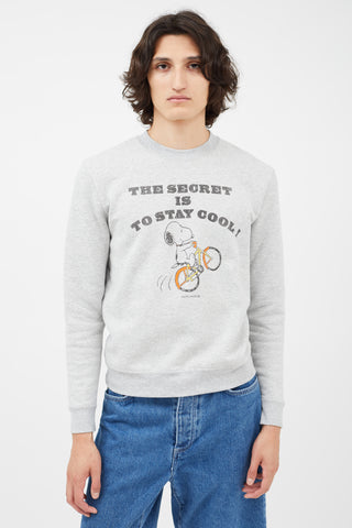 Saint Laurent Grey 
Multicolour Snoopy Sweatshirt