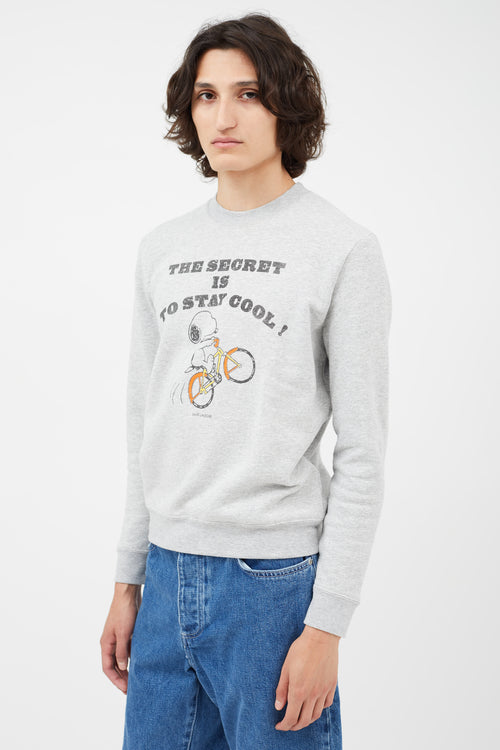 Saint Laurent Grey 
Multicolour Snoopy Sweatshirt