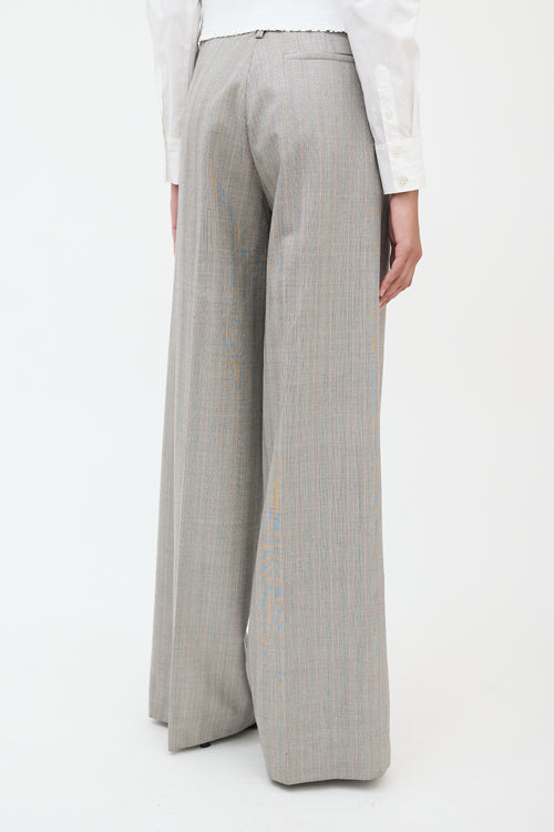 Saint Laurent Grey 
Red Wool Herringbone Trouser