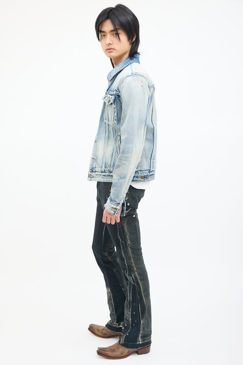 Saint Laurent Light Acid Wash Denim Jacket