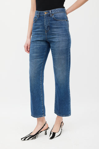 Saint Laurent Navy D40 Straight Leg Jeans