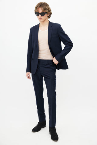 Saint Laurent Navy Wool Two Piece Suit