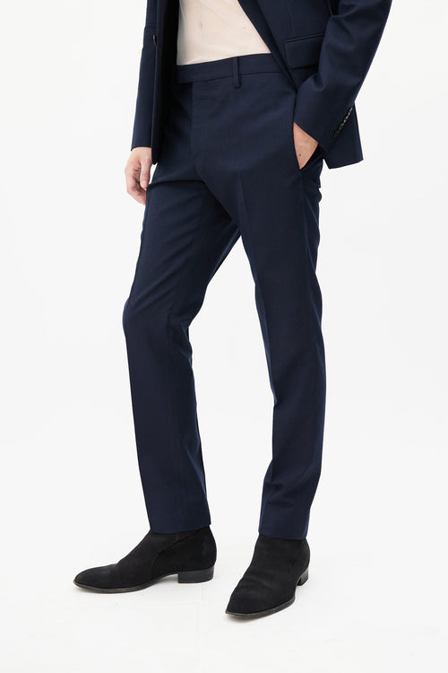 Saint Laurent Navy Wool Two Piece Suit