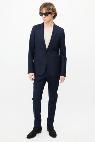 Saint Laurent Navy Wool Two Piece Suit