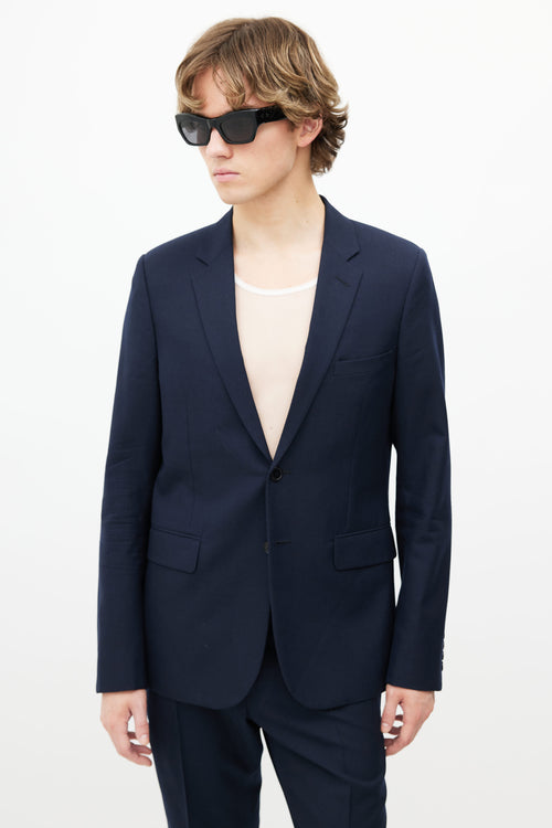 Saint Laurent Navy Wool Two Piece Suit