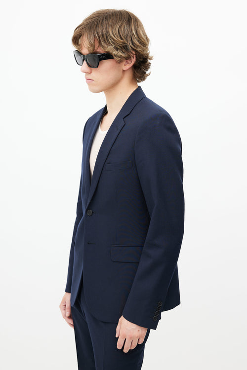 Saint Laurent Navy Wool Two Piece Suit