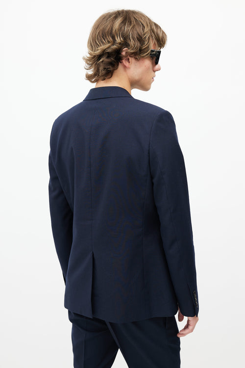 Saint Laurent Navy Wool Two Piece Suit