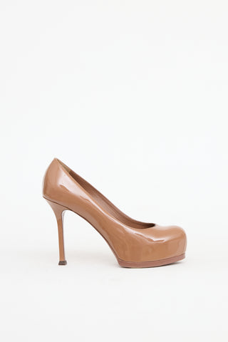 Saint Laurent Patent Leather Tribtoo Platform Pump