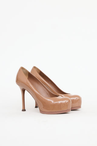 Saint Laurent Patent Leather Tribtoo Platform Pump