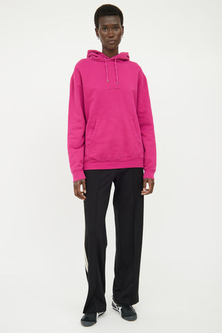 Saint Laurent Pink Logo Hooded Top