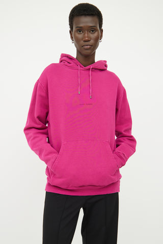 Saint Laurent Pink Logo Hooded Top