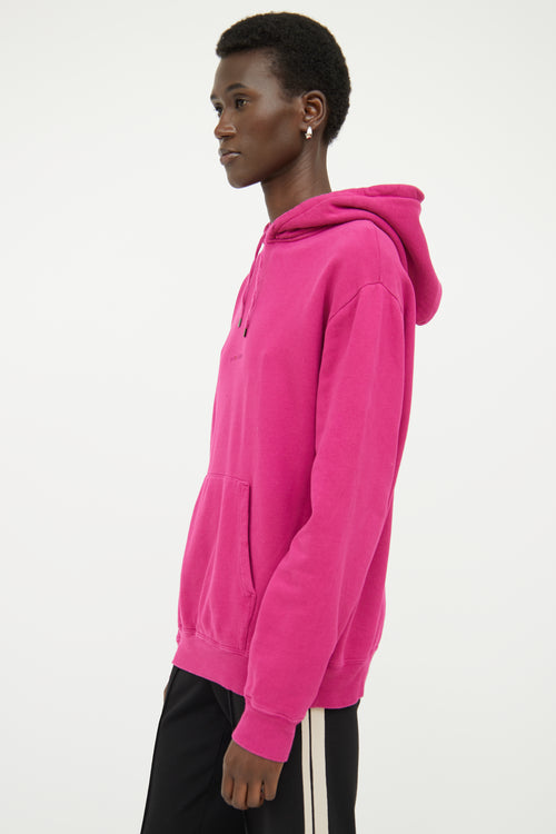 Saint Laurent Pink Logo Hooded Top