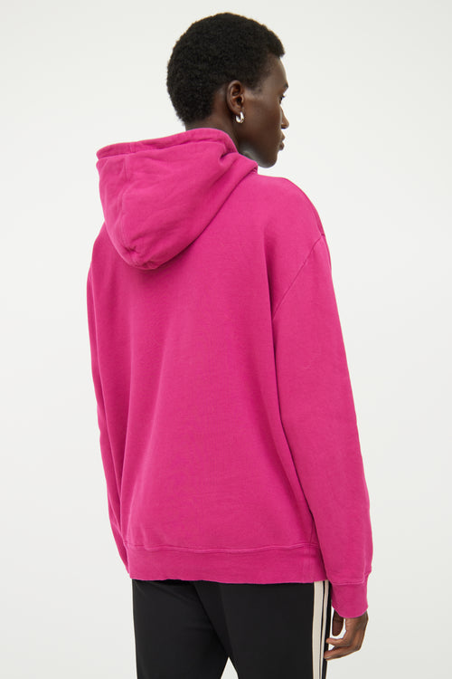 Saint Laurent Pink Logo Hooded Top