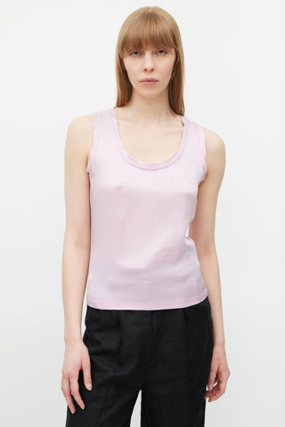 Saint Laurent Pink Silk Tank