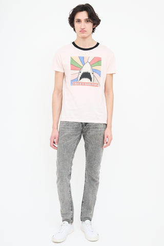 Saint Laurent Pink Sweet Dreams Graphic T-Shirt