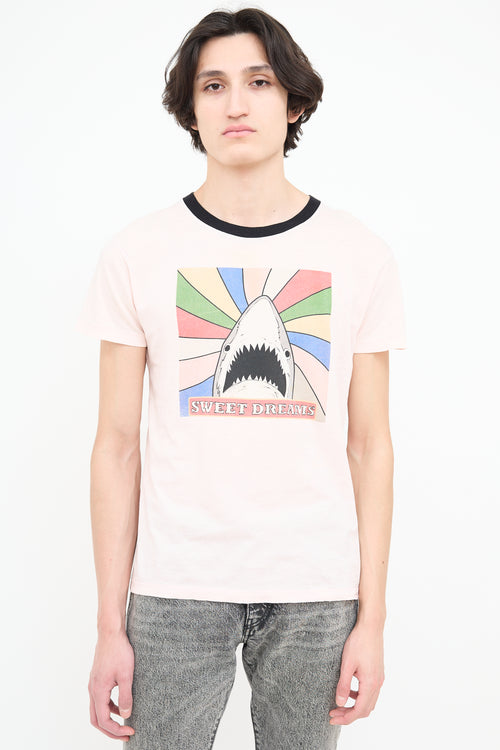 Saint Laurent Pink Sweet Dreams Graphic T-Shirt