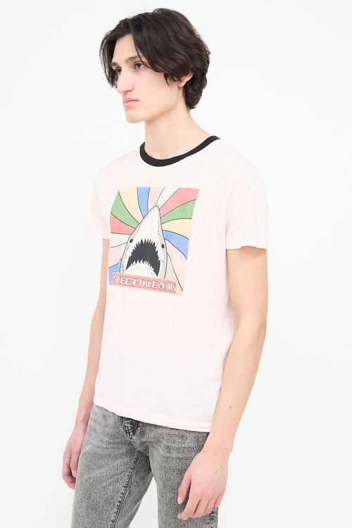 Saint Laurent Pink Sweet Dreams Graphic T-Shirt