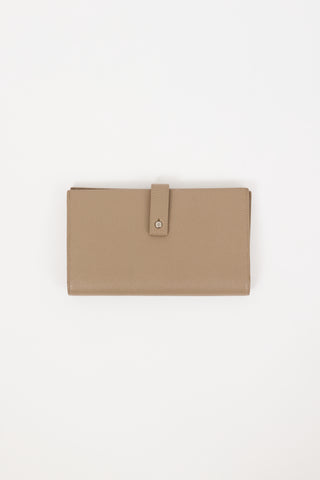 Saint Laurent Taupe Leather Sac Du Jour Bifold Wallet