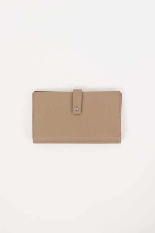 Saint Laurent Taupe Leather Sac Du Jour Bifold Wallet