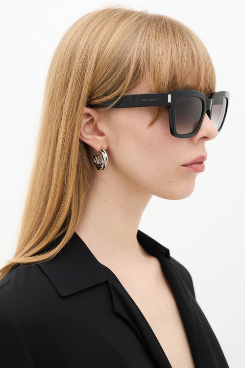 Saint Laurent Black SL1 001 Bold Sunglasses