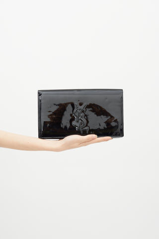 Saint Laurent Vintage Black Patent Leather Clutch