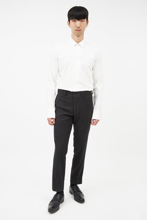 Saint Laurent White Oxford Cloth Shirt