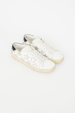 Saint Laurent White Court Classic Star Sneaker