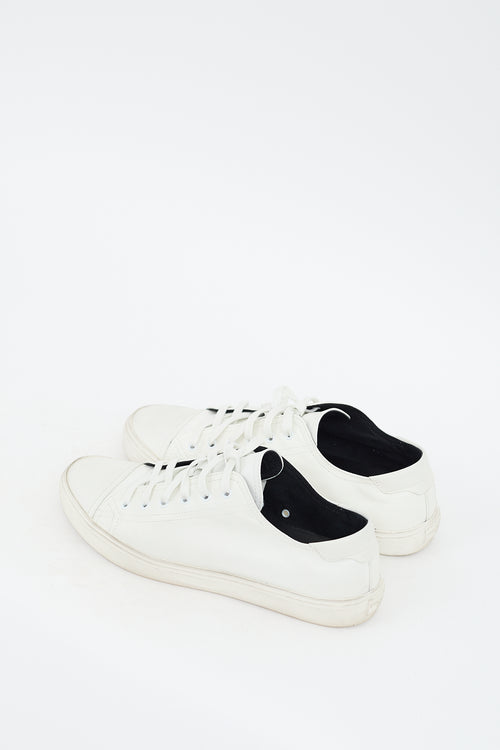 Saint Laurent White Leather Bedford Low Sneaker