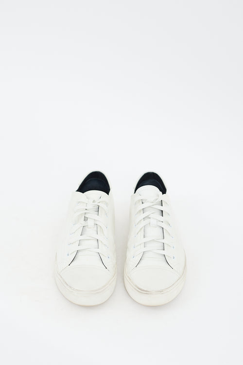 Saint Laurent White Leather Bedford Low Sneaker