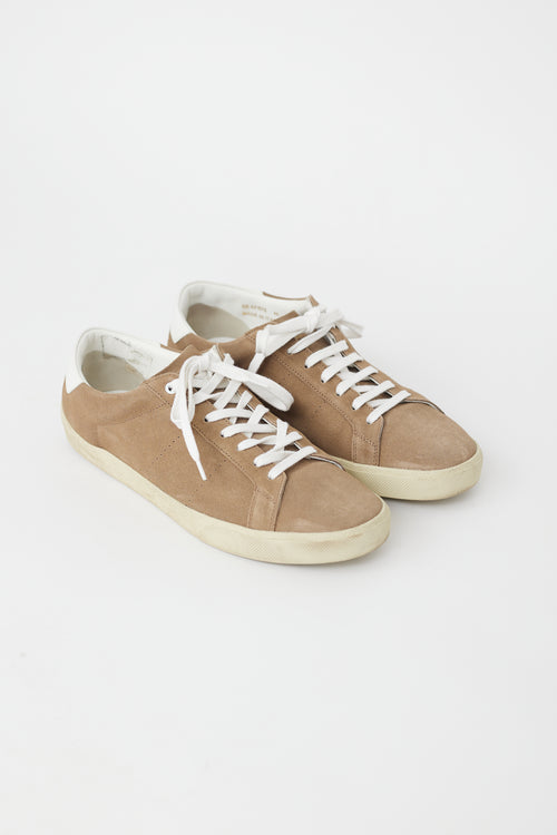 Saint Laurent Beige Suede SL06 Sneaker