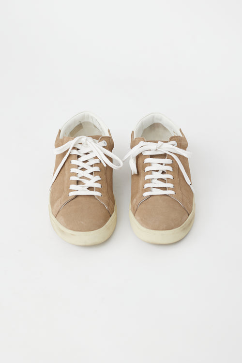 Saint Laurent Beige Suede SL06 Sneaker