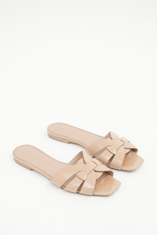 Saint Laurent Beige Tribute Sandal