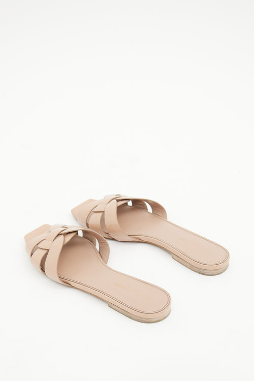 Saint Laurent Beige Tribute Sandal