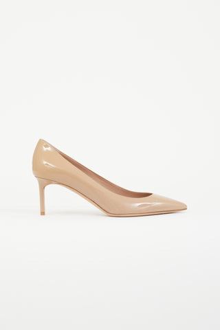 Saint Laurent Beige Patent Anja Heel