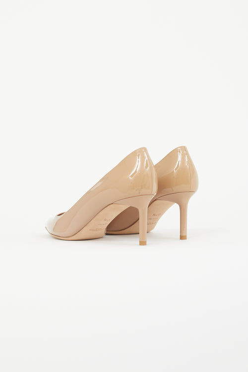 Saint Laurent Beige Patent Anja Heel