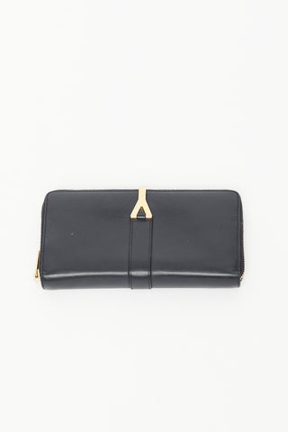 Saint Laurent Black Leather Y Ligne Wallet