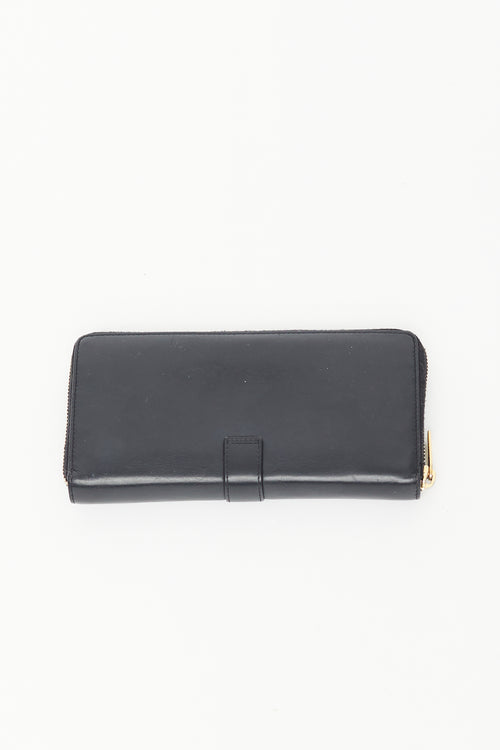 Saint Laurent Black Leather Y Ligne Wallet