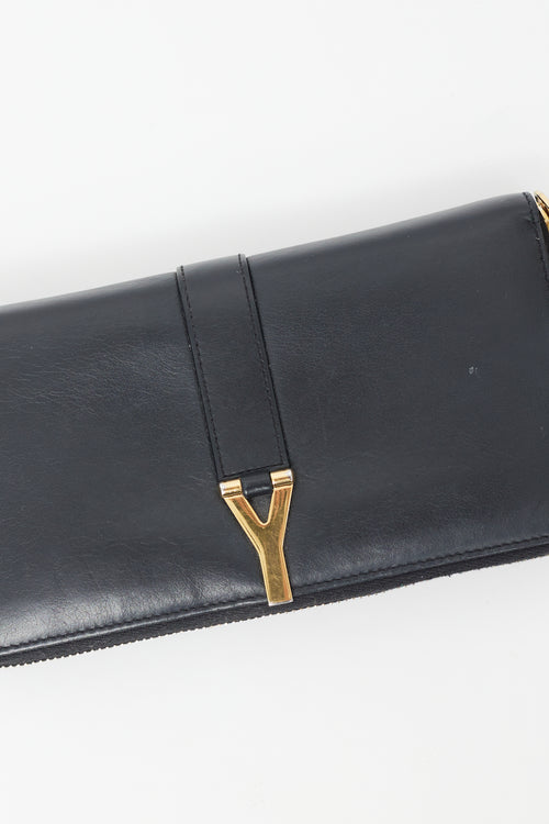 Saint Laurent Black Leather Y Ligne Wallet