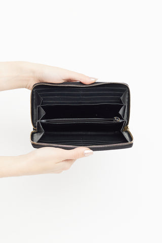 Saint Laurent Black Leather Y Ligne Wallet