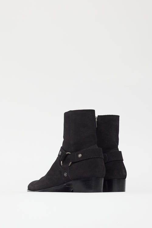 Saint Laurent Black Suede Wyatt Boot