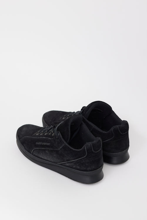 Saint Laurent Black Suede Jump Sneaker