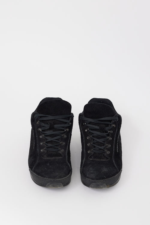 Saint Laurent Black Suede Jump Sneaker