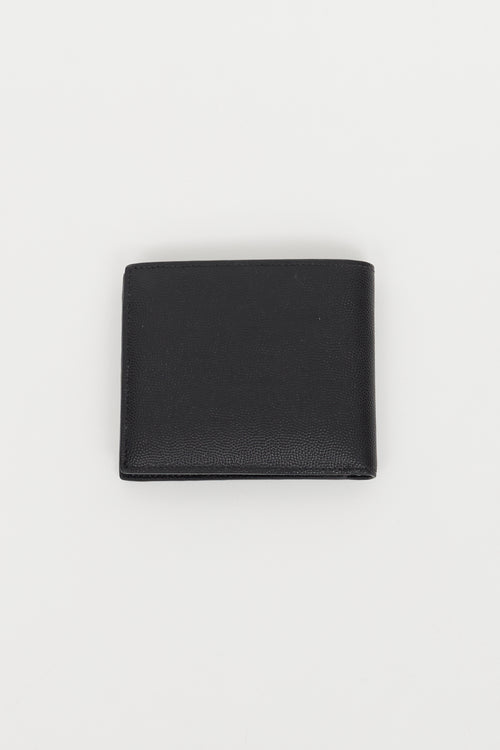 Saint Laurent Black Leather Paris East/West Wallet