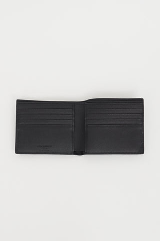 Saint Laurent Black Leather Paris East/West Wallet