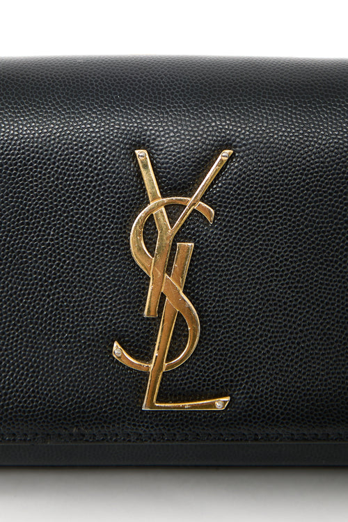 Saint Laurent Black Leather Kate Shoulder Bag