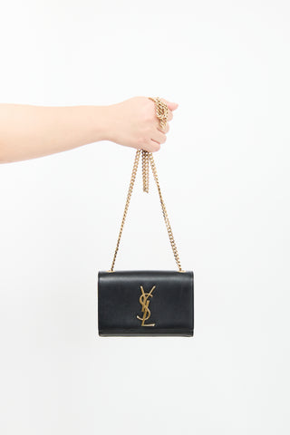 Saint Laurent Black Leather Kate Shoulder Bag