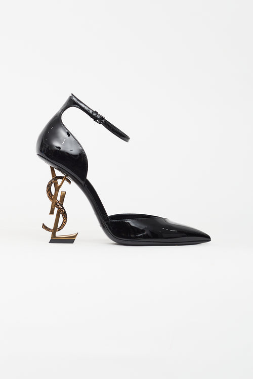 Saint Laurent Black Patent Leather Opyum Pump