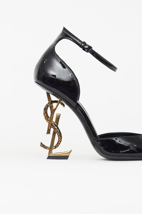 Saint Laurent Black Patent Leather Opyum Pump