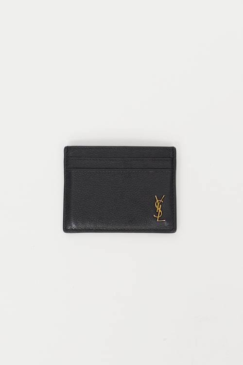 Saint Laurent Black Tiny Cassandre Cardholder