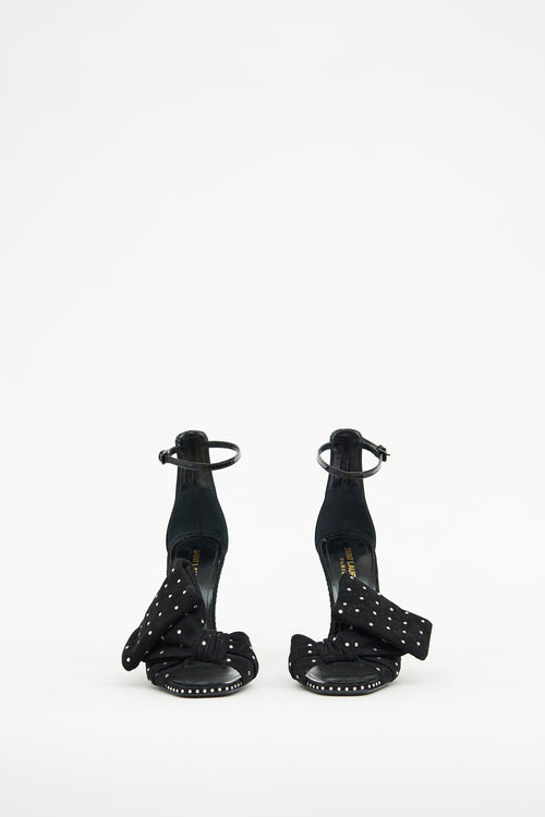 Saint Laurent Black Patent 
Suede Freja Pump